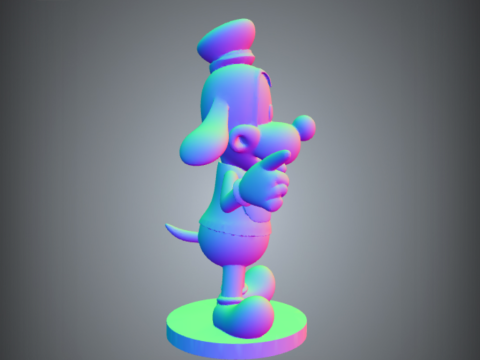 Chibi-Style Goofy 3D Printable Model - Playful Pose 3D Модель