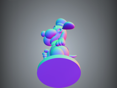 Chibi-Style Goofy 3D Printable Model - Playful Pose 3D Модель