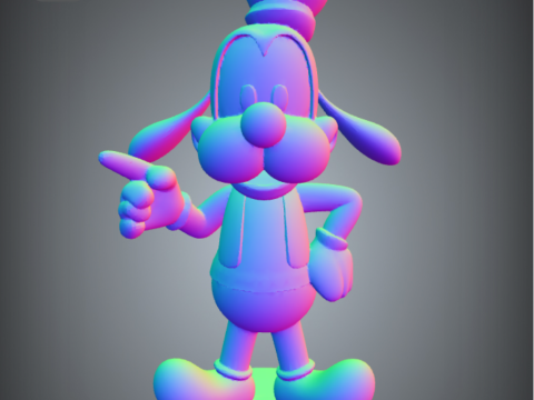 Chibi-Style Goofy 3D Printable Model - Playful Pose 3D Модель
