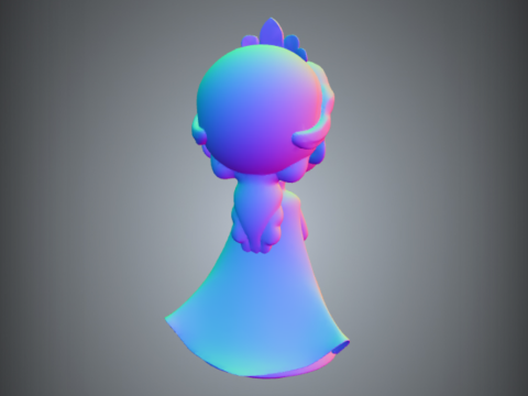 Chibi-Style Elsa from Frozen - 3D Printable Model 3D Print Model