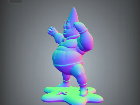 Unleash the ultimate superhero version of Patrick Star with this bold and dynamic Chibi-style 3D 3D Print Model