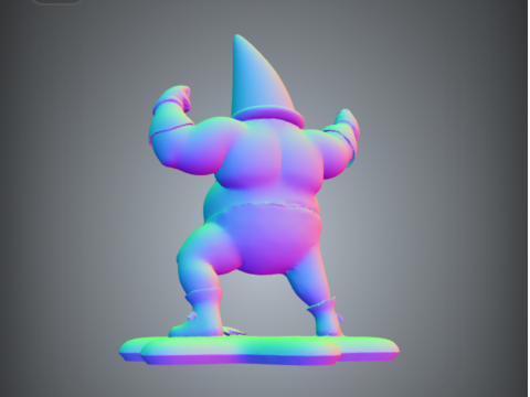 Unleash the ultimate superhero version of Patrick Star with this bold and dynamic Chibi-style 3D 3D Print Model
