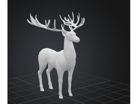 Minimalism Christmas reindeer 3D Модель
