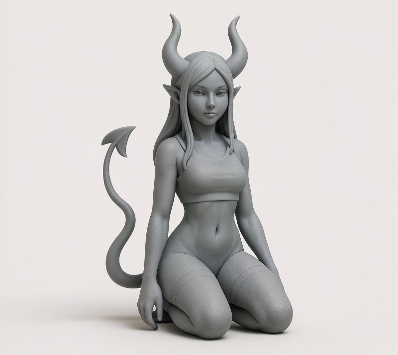 Demon girl - devil wear Modèle 3D .c4d .max .obj .3ds .fbx .stl .blend