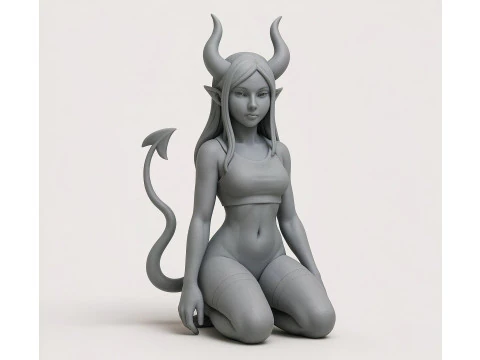 Şeytan kız - şeytan kıyafeti 3D Model