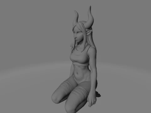 Demon girl - devil wear 3D Model