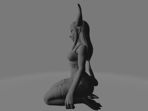 Demon girl - devil wear 3D Модель