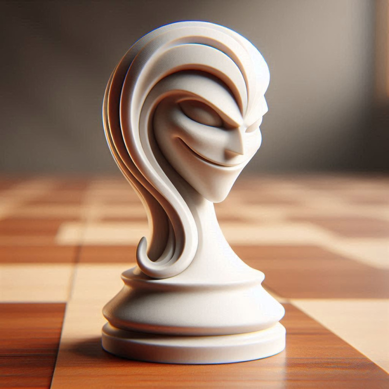 Minimalist Evil Pawn Model do druku 3D .c4d .max .obj .3ds .fbx .stl .blend