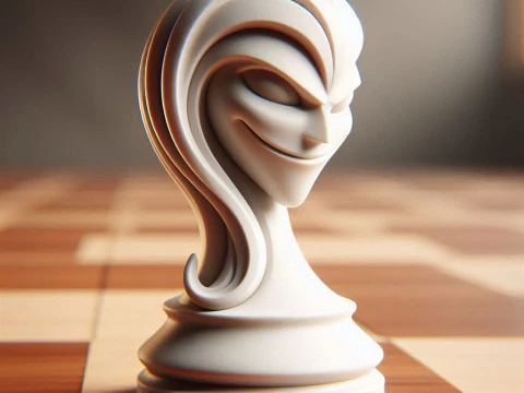 न्यूनतमवादी दुष्ट मोहरा 3D प्रिंट मॉडल