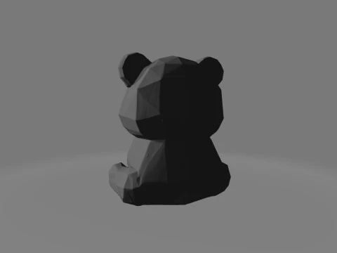 Low-Poly-Panda 3D Druckmodell