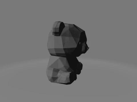 Low-Poly-Panda 3D Druckmodell