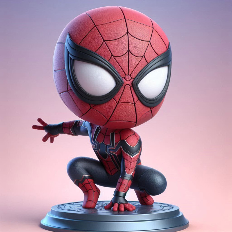 Chibi Baby SPIDERMAN 3D Принт Модель .c4d .max .obj .3ds .fbx .stl .blend