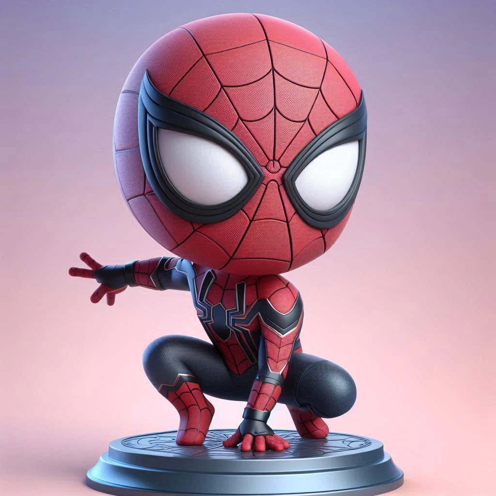 Chibi Baby SPIDERMAN 3D Print Model .c4d .max .obj .3ds .fbx .stl .blend 