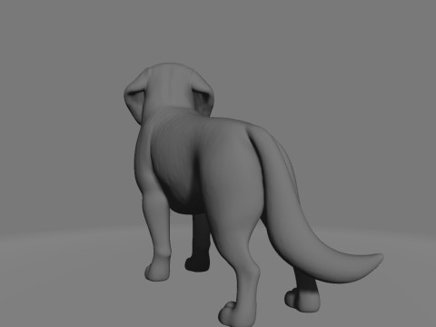 Beagle Dog Statue without stand Modelo de impresión 3D