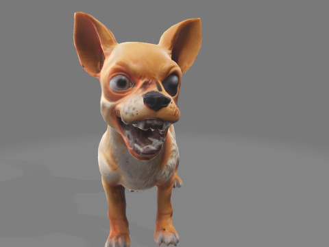 Angry Chihuahua dog 3D प्रिंट मॉडल