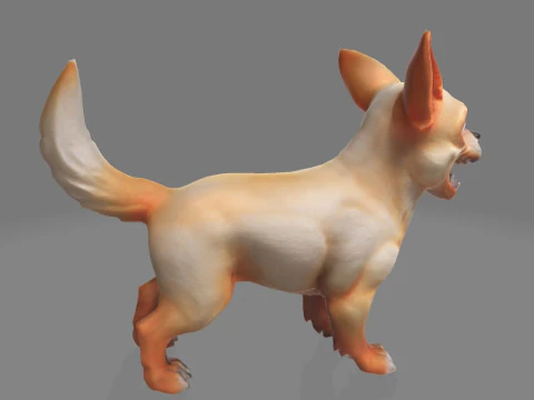 Angry Chihuahua dog 3D Print Model