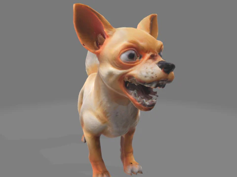 Angry Chihuahua dog 3D Print Model