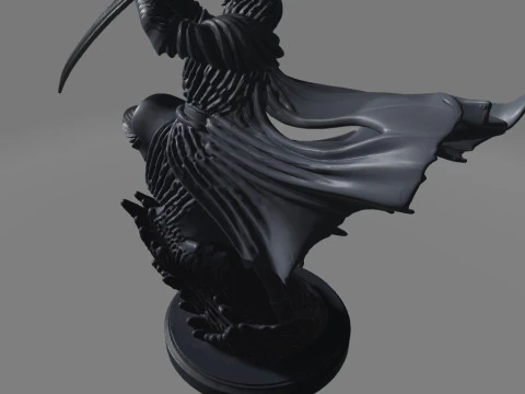 Dynamic Sword Warrior Sculpture 3D Print Model