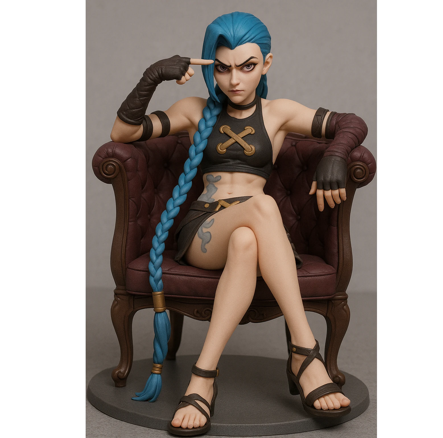 Jinx from Arcane 3D Print Model .c4d .max .obj .3ds .fbx .stl .blend 