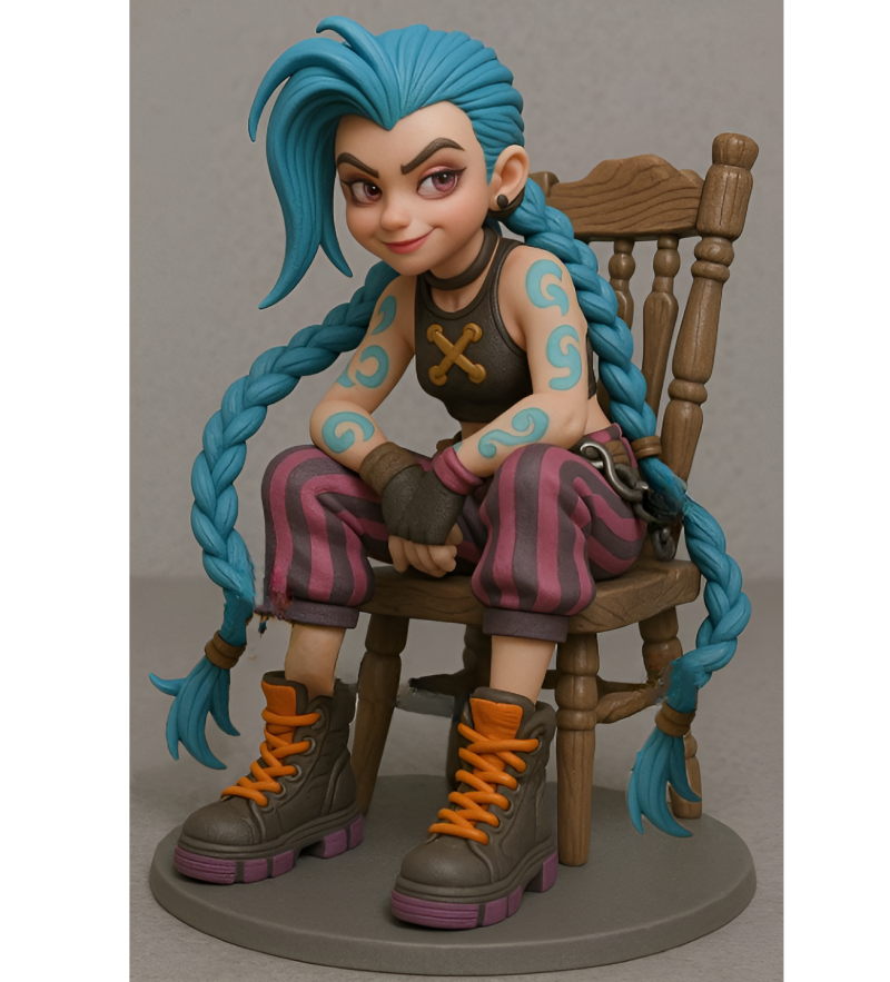 Jinx Arcane - League of Legends Modelo de impresión 3D .c4d .max .obj .3ds .fbx .stl .blend