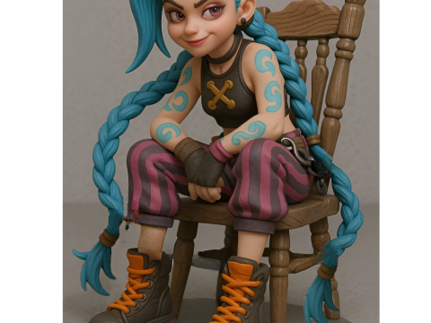 Jinx Arcane - League of Legends 3D 프린트 모델