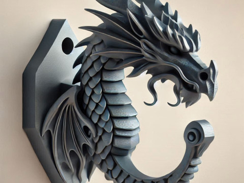 Dragon Head Wall Mount Modelo de impresión 3D