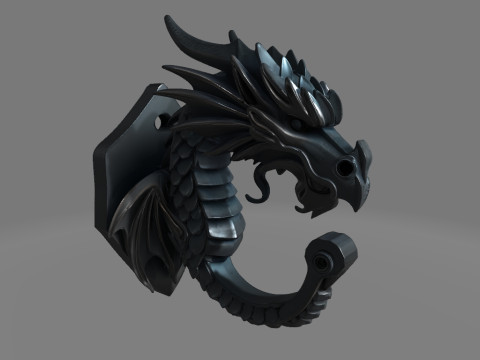 Dragon Head Wall Mount Modelo de impresión 3D
