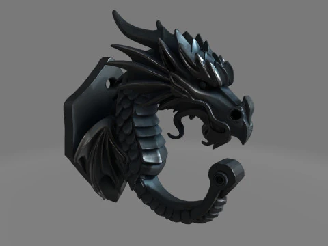 Dragon Head Wall Mount 3D Print Model