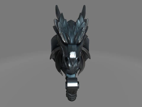 Dragon Head Wall Mount 3D Print Model