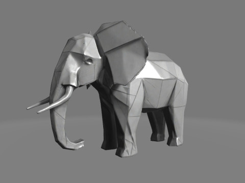 Origami Elephant 3D-printmodel