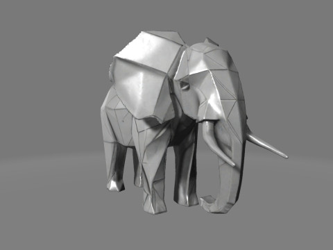 Origami Elephant 3D-printmodel