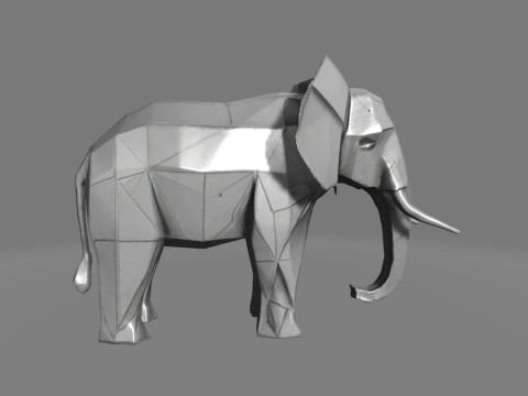 Origami Elephant 3D-printmodel