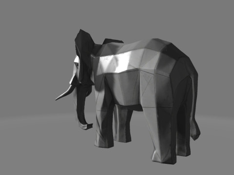 Origami Elephant 3D-printmodel