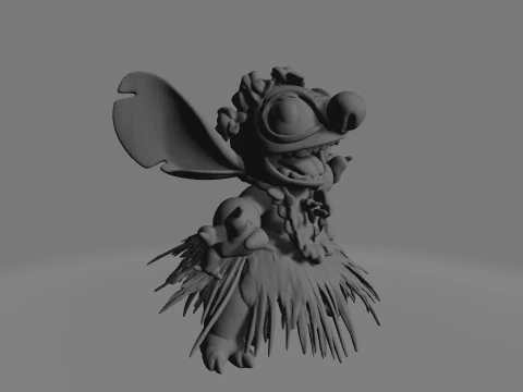 Hawaii Stitch Hula dancer 3D Print Model