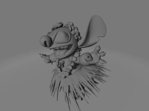 Hawaii Stitch Hula dancer 3D Print Model