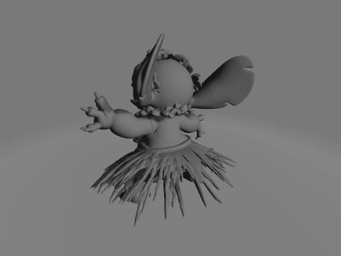 Hawaii Stitch Hula dancer 3D Print Model
