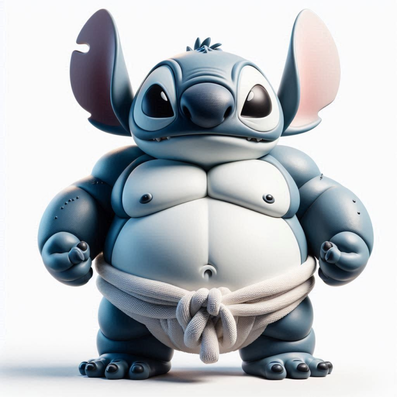 Sumo Stitch The Mischievous Heavyweight 3D Принт Модель .c4d .max .obj .3ds .fbx .stl .blend