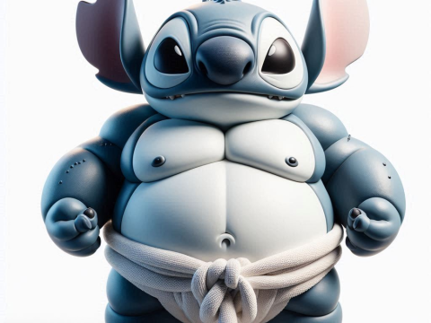 Sumo Stitch The Mischievous Heavyweight Model Cetak 3D