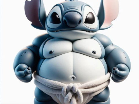 Sumo Stitch El travieso peso pesado Modelo de impresión 3D