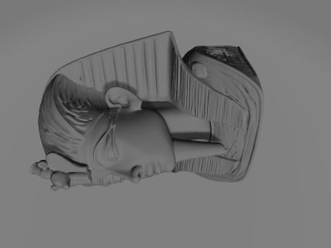 Tutankhamuns Head Ancient Egyptian Bust 3D Принт Модель