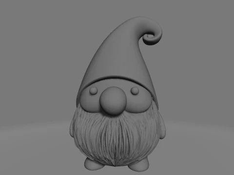 Whimsical Gnome Charm 3D Print Model