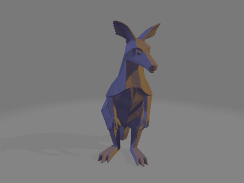 Low-Poly Kangaroo Modelo de impresión 3D
