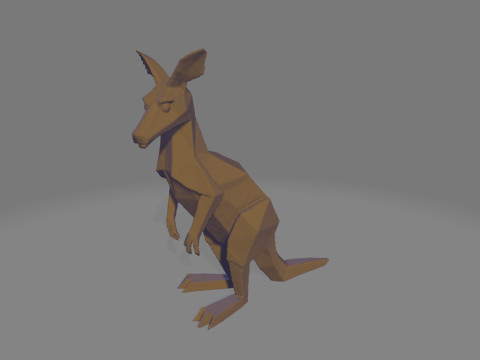 Low-Poly Kangaroo Modelo de impresión 3D