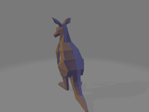 Low-Poly Kangaroo Modelo de impresión 3D