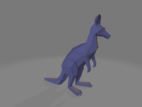Low-Poly Kangaroo Modelo de impresión 3D