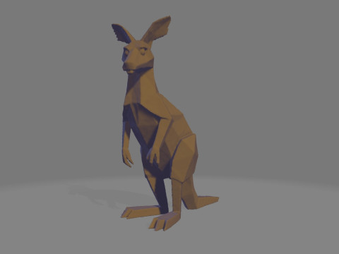 Low-Poly Kangaroo Modelo de impresión 3D