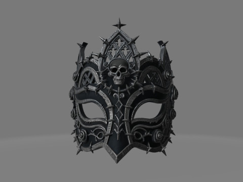 Gothic Carnival-Style 3D Mask for Display Model do druku 3D