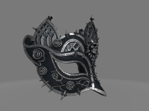 Gothic Carnival-Style 3D Mask for Display Model do druku 3D