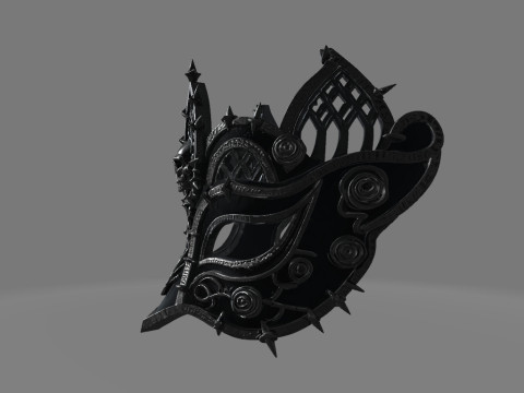 Gothic Carnival-Style 3D Mask for Display Model do druku 3D