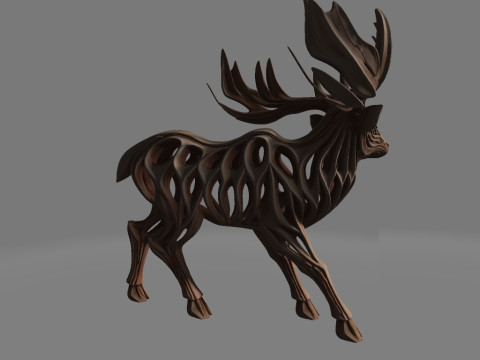 Hollow Deer Sculpture Modelo de Impressão 3D